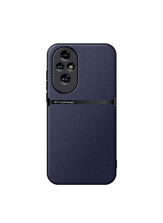 زبون جراب لهاتف Honor 200 Pro مصنوع من جلد الليتشي المغناطيسي بتغطية كاملة ومضاد للصدمات - Image 1