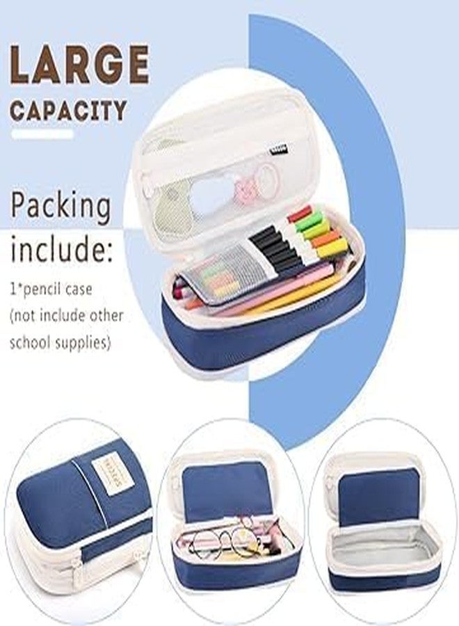 Skyunion Large Capacity Pencil Case Pouch, Cute Aesthetic Big Capacity Zipper Cases Pen Portable Office Stationery Makeup Bag, Desk Organizer for College Adults Women Men Multi Color - Image 4