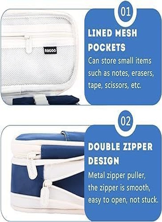 Skyunion Large Capacity Pencil Case Pouch, Cute Aesthetic Big Capacity Zipper Cases Pen Portable Office Stationery Makeup Bag, Desk Organizer for College Adults Women Men Multi Color - Image 5