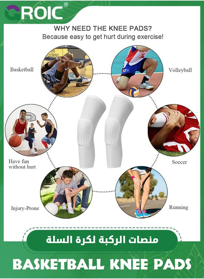 GROIC - Breathable Knee Pads, Basketball Shooting Sport Safety & Soft Kneepad Honeycomb Pad Bumper, Brace Kneelet Protective Knee Pads for Volleyball, Dancing, Football, Yoga, Basketball, and Skating - Image 1