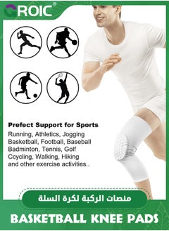 GROIC Breathable Knee Pads, Basketball Shooting Sport Safety & Soft Kneepad Honeycomb Pad Bumper, Brace Kneelet Protective Knee Pads for Volleyball, Dancing, Football, Yoga, Basketball, and Skating  - Image 3