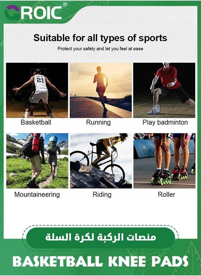 GROIC Breathable Knee Pads, Basketball Shooting Sport Safety & Soft Kneepad Honeycomb Pad Bumper, Brace Kneelet Protective Knee Pads for Volleyball, Dancing, Football, Yoga, Basketball, and Skating  - Image 4