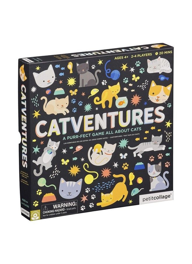 Petit Collage - Catventures Board Game For Kids Fun Cat Board Game For 2 4 Players Made From Recycled Materials And Vegetable Based Inks Makes A Great Gift For Cat Lovers - Image 1