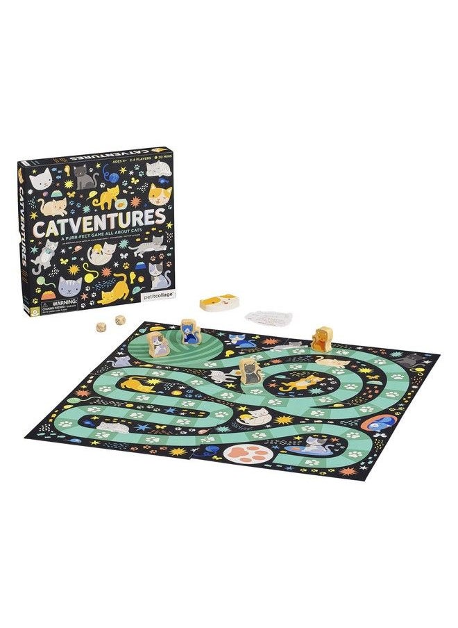 Petit Collage - Catventures Board Game For Kids Fun Cat Board Game For 2 4 Players Made From Recycled Materials And Vegetable Based Inks Makes A Great Gift For Cat Lovers - Image 1