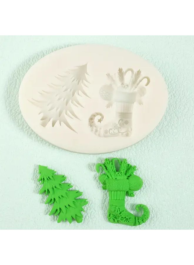 Silicone Christmas Tree Mold Y-119 With Star Topper Reusable Non Toxic For Baking And DIY Crafts - Image 1