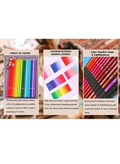 KALOUR KALOUR Premium Colored Pencils for Adult Coloring Book,Set of 72 Colors,Zipper Slot Pencil Case,with Sharpener,Soft Core,7 Metallic Color,Ideal for Layering Blending,for Artists Beginners Kids(Pink)  - Image 5