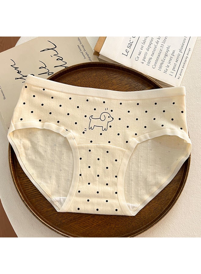 Cartoon Girl Student Mid-waist Underwear Female Grade A Antibacterial Grade A 100% Cotton Antibacterial Extended Breathable Briefs