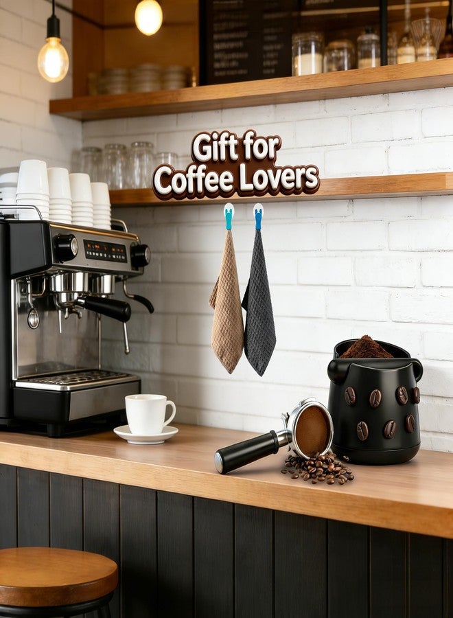 JDHAVMOS Coffee Knock Box, Espresso Knock Box with Barista Towels, Coffee Grounds Container Disposal,Removable Knock Bar and Non-Slip Base, Espresso Machine Accessories,Black, JDHAVMOS - Image 2