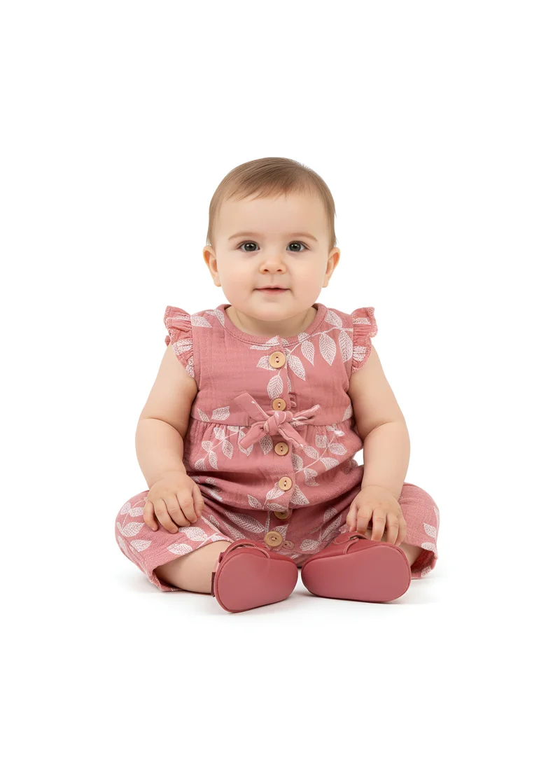 بمبىمىشى رومبر بامبيميسي أبيجيل بأكمام قصيرة وطبعة أوراق