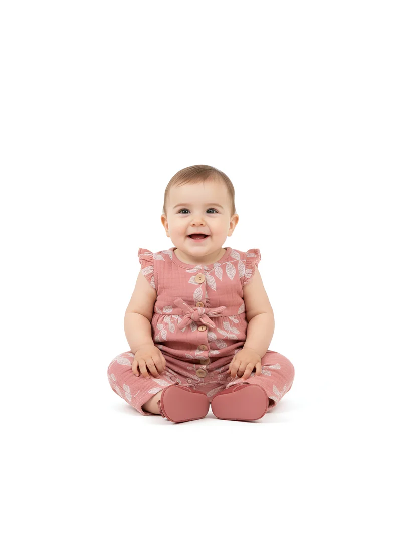 بمبىمىشى رومبر بامبيميسي أبيجيل بأكمام قصيرة وطبعة أوراق