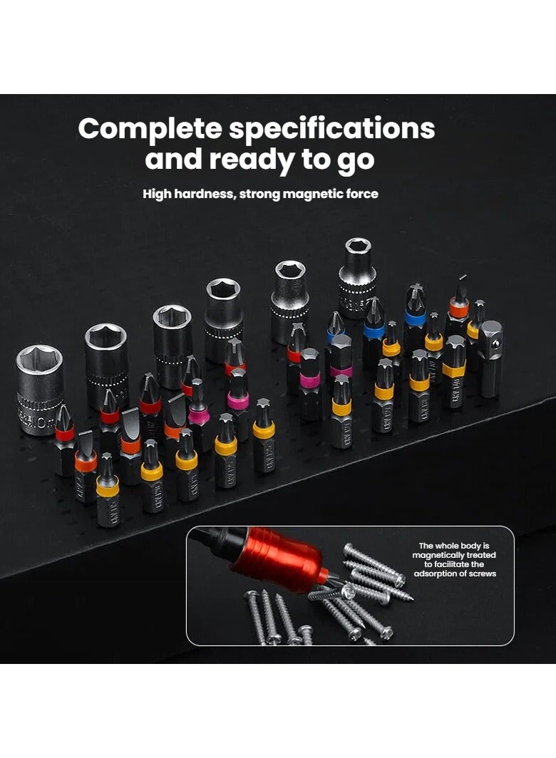 عام مجموعة مفاتيح براغي قوسية مكونة من 38 قطعة مع صندوق تخزين، عملية للتخزين المنزلي أو أخذها في التنقل. - Image 2