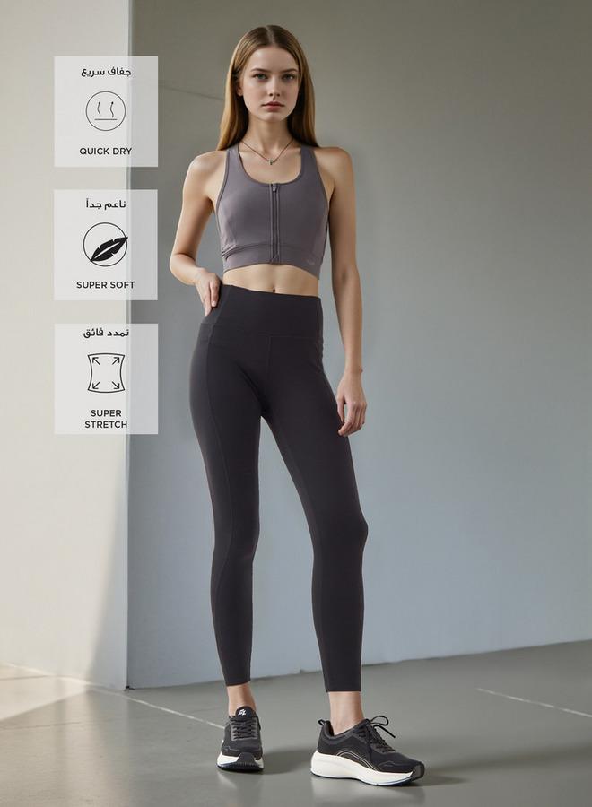 آكتف حمالة صدر رياضية بقصة عادية وتفاصيل مقصوصة وظهر سباق - Image 2