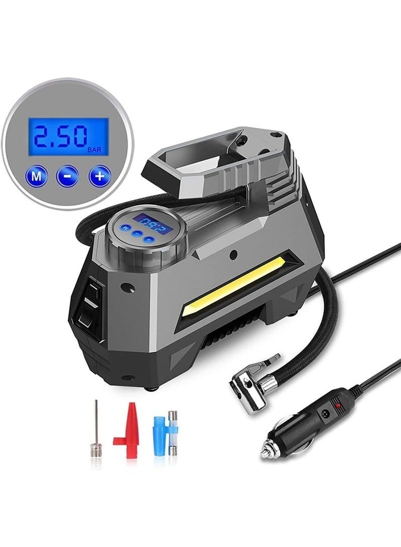 CZK-3631 Air Inflator with Light for Car Tires, Bikes, Balls, Collars and Floating Car Lighter 120W – 150 PSI - Image 2