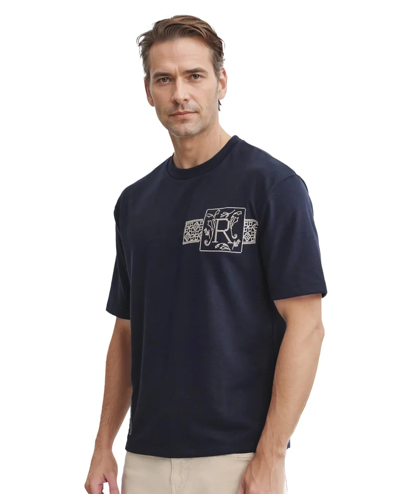 Rare Rabbit Men's Skinny Fit Polyester T-Shirt