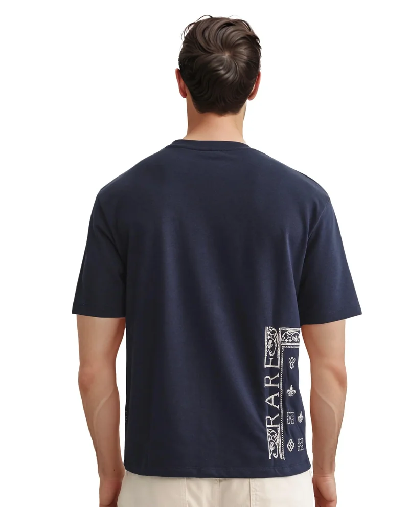 Rare Rabbit Men's Skinny Fit Polyester T-Shirt