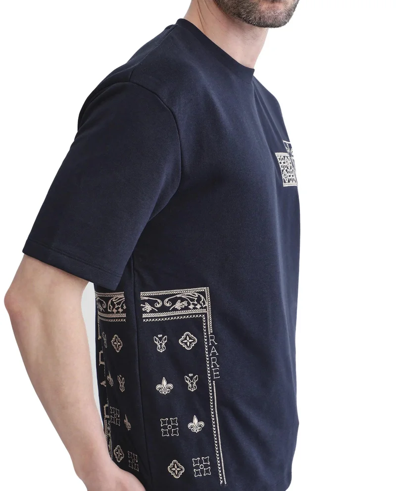 Rare Rabbit Men's Skinny Fit Polyester T-Shirt
