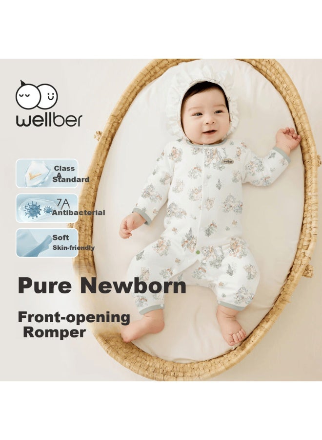 Wellber Baby Newborn Nordic Style Cute Unicorn Romper Jumpsuit Spring Autumn Four Seasons Bodysuit 90 - Image 1