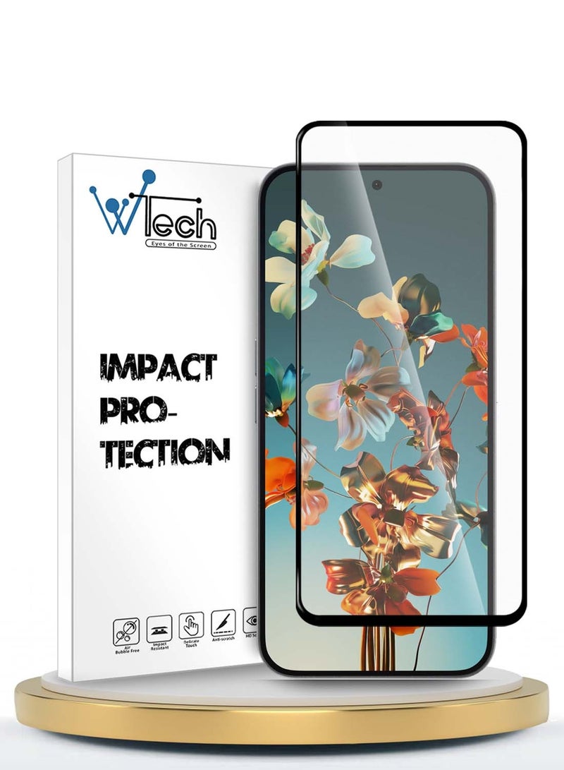 Wtech Nothing Phone (2a) Plus 5G 2024 / Nothing Phone (2a) 5G 2024 Premium E2E Series Full Glue Full Cover Tempered Glass Screen Protector - Clear/Black - Image 1