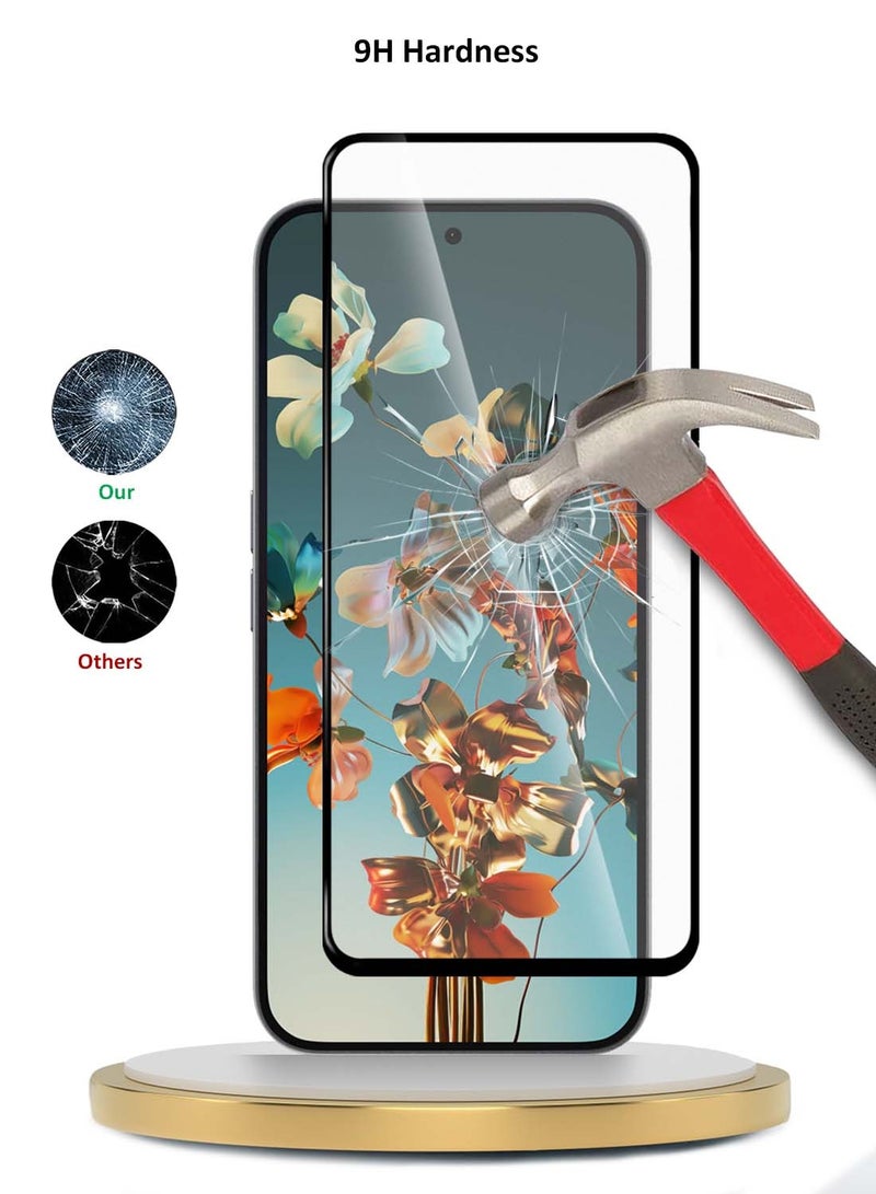 Wtech Nothing Phone (2a) Plus 5G 2024 / Nothing Phone (2a) 5G 2024 Premium E2E Series Full Glue Full Cover Tempered Glass Screen Protector - Clear/Black - Image 3