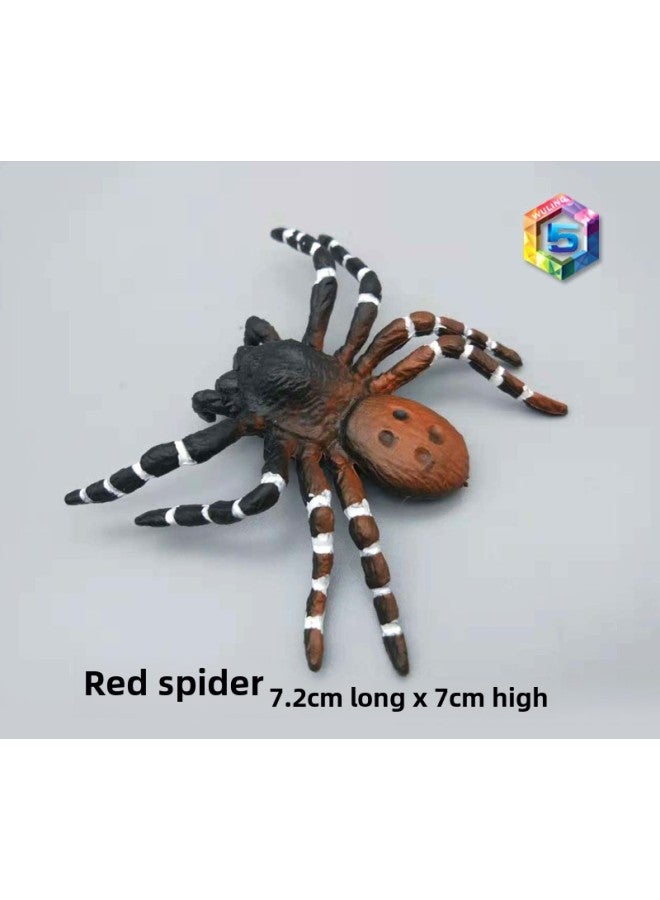 Simulation Animal Insect Model Cognitive Toy Spider Butterfly Bee Cockroach Caterpillar And Other Animal Model Toy-Color:684 Red Spider  - Image 1