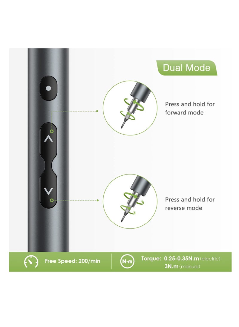 SYOSI Precision Electric Screwdriver - Portable, Rechargeable Power Tool with USB Charging and LED Light - Ideal for Phones, Cameras, Laptops  - Image 3