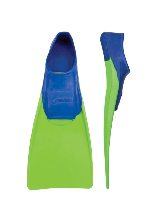 FINIS Long Floating Fins Jr. 8-11 Blue/Lime Green (Euro 26-29) - Image 1