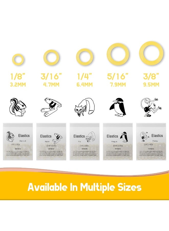 CAILOS 500 Pcs Orthodontic Elastic Rubber Bands 35 Ounces Heavy Dental Rubber Traction Bands Free Elastic Placer for Braces 14Fox - Image 4