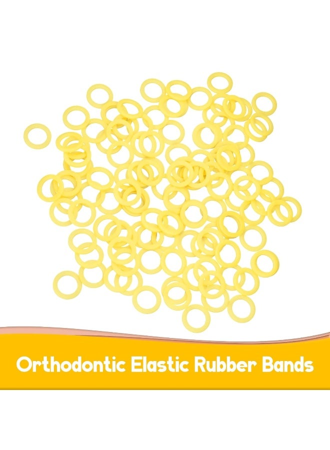 CAILOS 500 Pcs Orthodontic Elastic Rubber Bands 35 Ounces Heavy Dental Rubber Traction Bands Free Elastic Placer for Braces 14Fox - Image 3