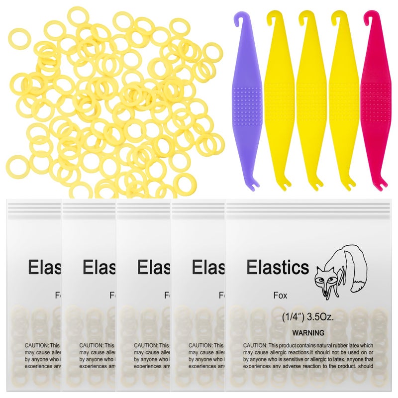 CAILOS 500 Pcs Orthodontic Elastic Rubber Bands 35 Ounces Heavy Dental Rubber Traction Bands Free Elastic Placer for Braces 14Fox - Image 1