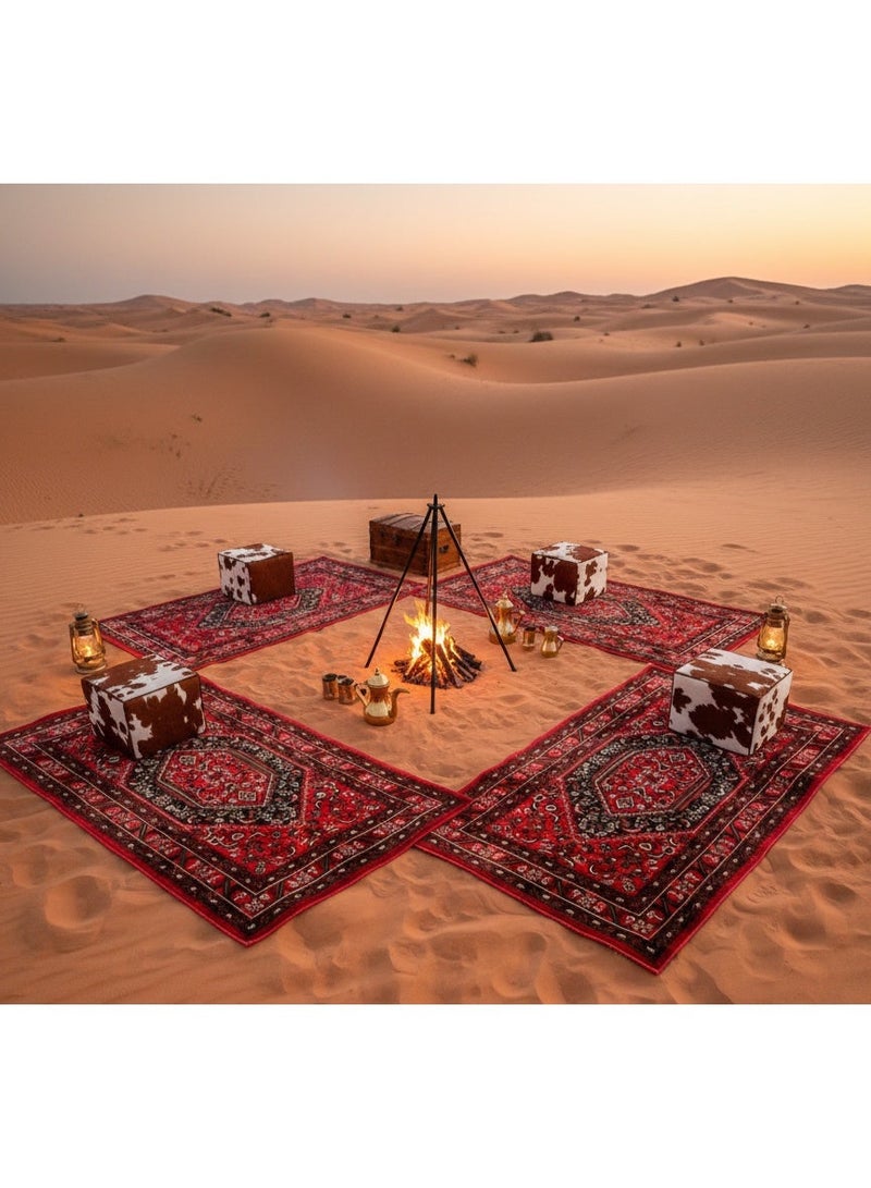 سجادتي مدة البر القوس من سجادتي مستوحاة من النقوش الشرقية بتفاصيل أنيقة وألوان دافئة تناسب أجواء البر مقاس 80×150 سم - Image 4