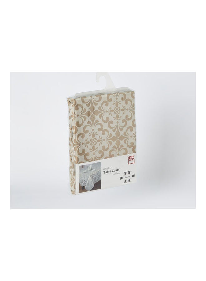 إسكدنيا مفرش طاولة جاكار من هاربر - 140 × 200 سم بيج 200سم - Image 4