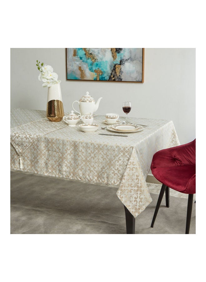 إسكدنيا مفرش طاولة جاكار من هاربر - 140 × 200 سم بيج 200سم - Image 3