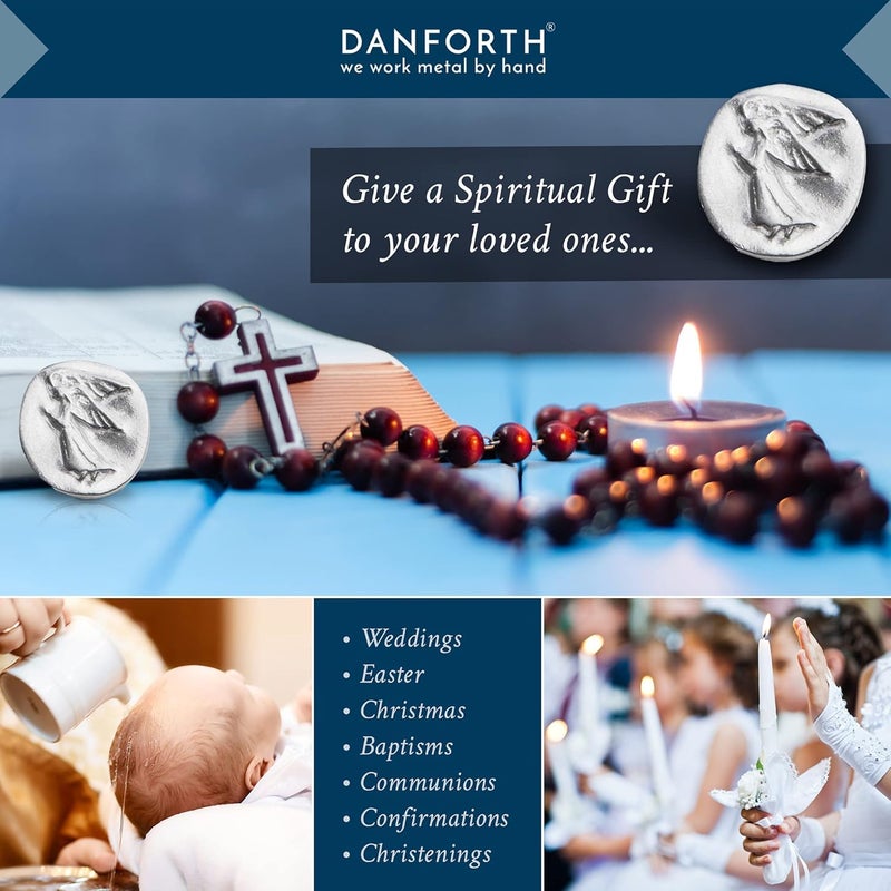 DANFORTH â€“ Vilmain Pocket Angel Tokens/Coins, Pewter, Made in The USA, Gift Bag (Pack of 50) - Image 3