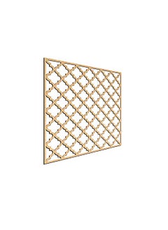 Haoser Haoser Pine MDF4mm Wooden Panel for Room DividerPartition Wall Decor Pack of 1 Geometric Laser Cut Carved Panel Panle1_LxW30x30cm  - Image 2