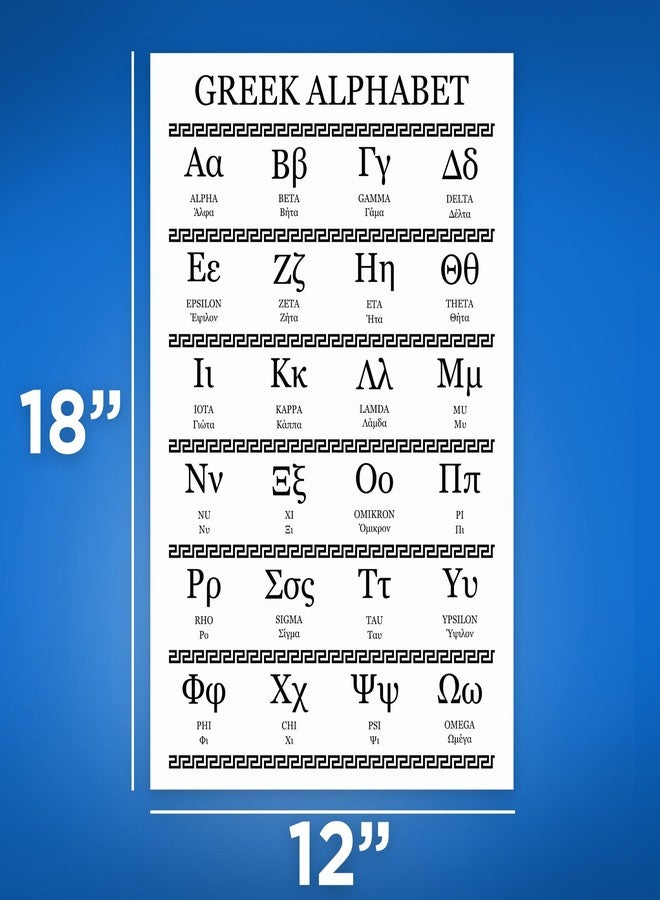 Bliss Monkey Co. Greek Alphabet Poster - Greek Alphabet Educational Poster - Illustration Visual Aid - Greek Language 12 x 18 Inch Poster - Unframed - Premium 100lb Gloss - Made In USA - BMCP0472 - Image 2