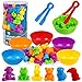 TSYAN Counting Animals Matching Games Sensory Toys with Sorting Bowls Preschool Learning Activities Color Classification Montessori Educational Toys Set Gift for Boys Girls Toddlers Toys Age 3 - Image 2