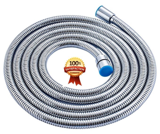 SPRAY GUN STAINLESS STEEL FLEXIBLE HANDSHOWER HOSE REPLACEMENT SHOWER TUBE 15METER