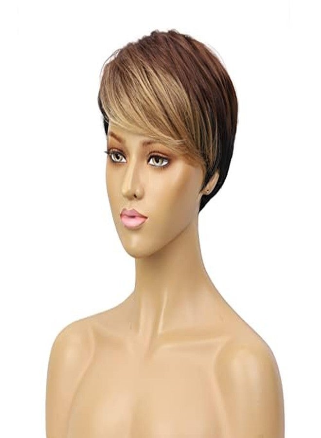 FCHW-wig FCHW Short Ombre Pixie Cuts Wigs Synthetic Ladies Wigs For Black Women - Image 3