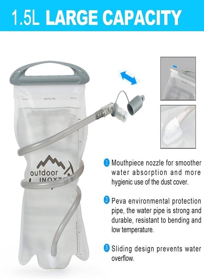 INOXTO Running Hydration Vest Backpack,Lightweight Insulated Pack with 1.5L Water Bladder Bag Daypack for Hiking Trail Running Cycling Race Marathon for Women Men (Light Green) - Image 5