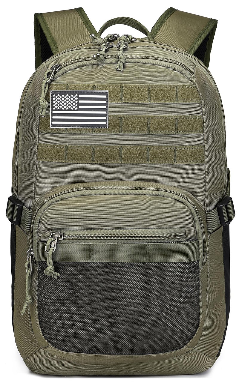Wotony Military Tactical Backpack for Men Army 3 Days Assault Pack Bag with Molle System for Outdoor Adventures (Military green, 25L) - Image 2