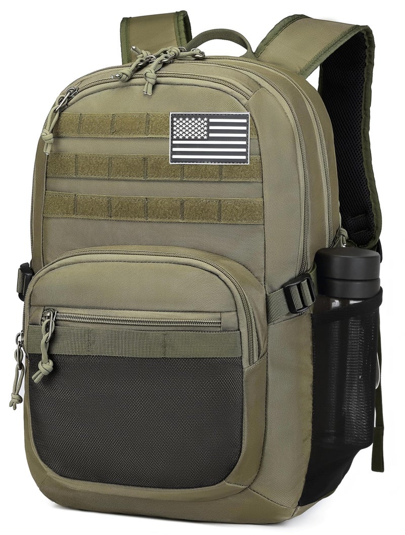 Wotony Military Tactical Backpack for Men Army 3 Days Assault Pack Bag with Molle System for Outdoor Adventures (Military green, 25L) - Image 1
