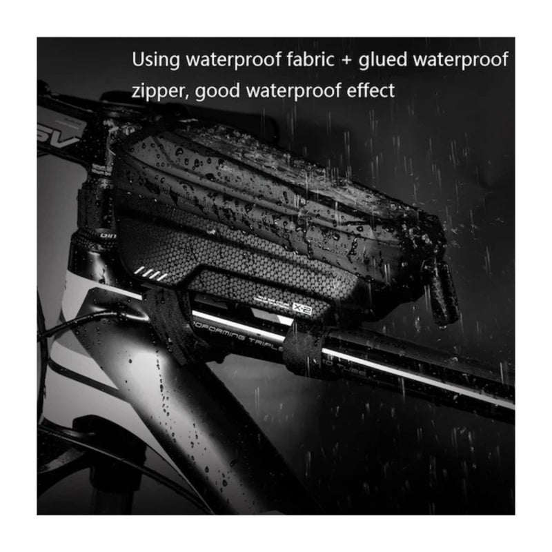WILD MAN Mountain Bike Front Beam Bag Hard Shell EVA Waterproof Touchscreen Phone Holder - Compartment Design Bike Phone Mount for Cycling - Image 5