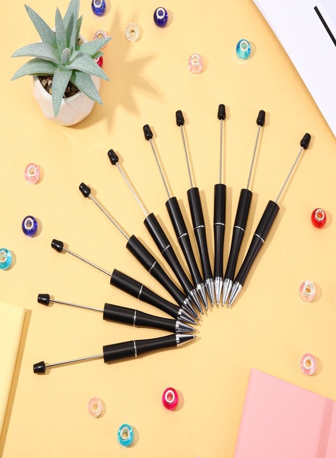 TecUnite 200 Pcs Black Ink Beadable Pens Bulk Plastic Bead Ballpoint Pen for DIY Teacher Bridal Graduation Gift Office(Black) - Image 5