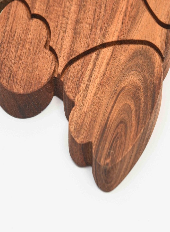Affinity Decor Bunny Shaped Wood Serving Board, Wood Cutting Board for Kitchen, Wooden Charcuterie Boards, Serving Platter for Cheese and Food, 15" x 8.7" - Image 3