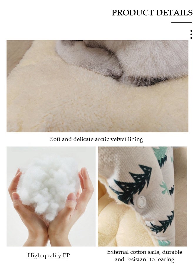 DUNISO Half-Enclosed Cat Bed,Cat House, Cat Cave, Cat Sleeping Bed,Soft Plush Indoor Pet Bed Sofa,Washable Dog Bed,Portable Winter Warm Pet Bed Puppy Dog Calming Bed,Foldable Pet Cave Bed for Dogs and Small Cats - Image 3