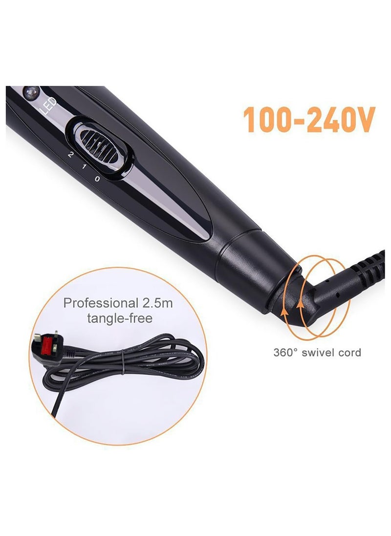 Joshberg 6 IN 1 Hair Curler Set,Hair Curling Iron,Curing Wand Set,Instant Heat Up Hair Curler, Long Barrel Curling Iron Wand, Interchangeable Hair Wand Curler for Long/Medium Hair,Black  - Image 4