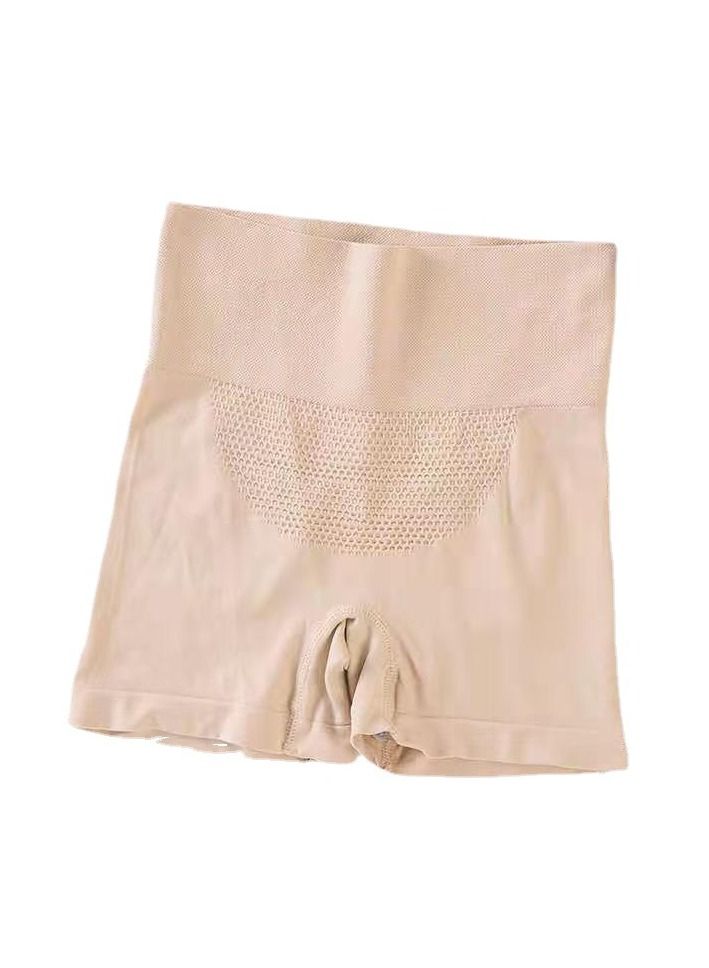 Loquat Women's Breathable Boxer Underwear With High Waist Beige 