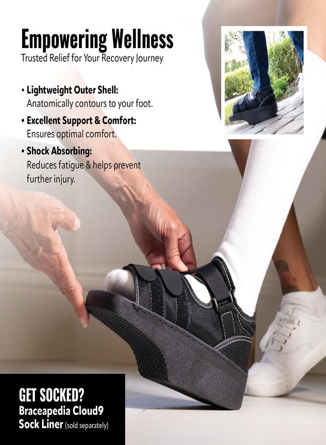 Braceapedia Wedge Post-Op Shoe, Medical Offloading Shoes for Toe Injuries, Surgical and Orthopedic Boot for Foot, Plantar Fasciitis, Bunion, Hammertoe, Broken Toe Support for Men and Women, Size XL - Image 5
