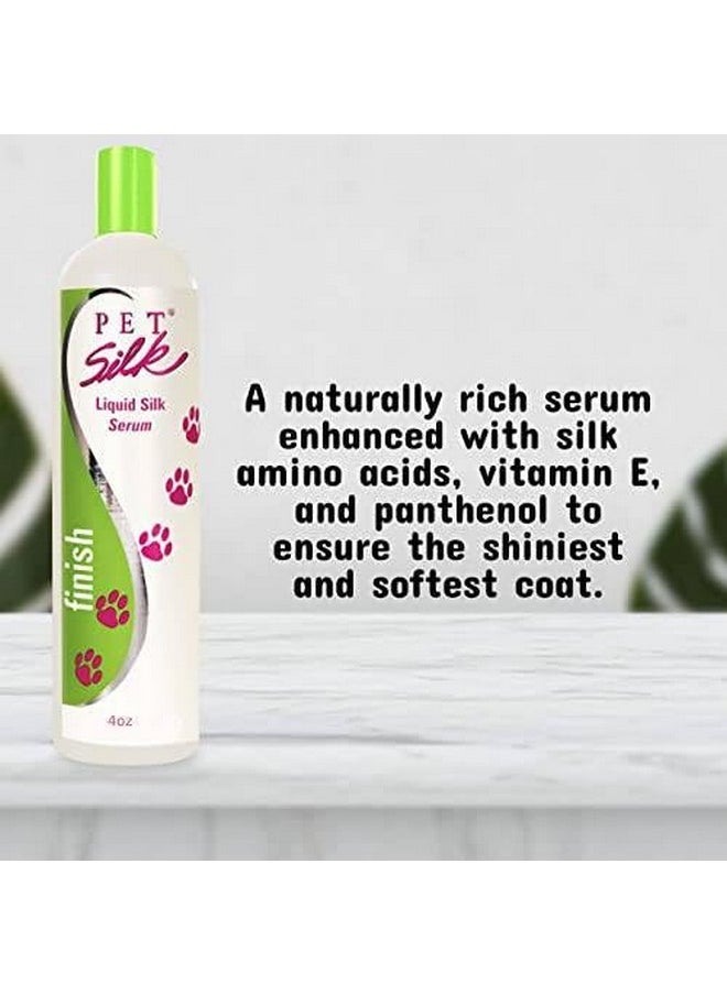 PET SILK Liquid Silk Serum 4Oz, LeaveIn Finishing Spray Conditioner & Detangler, Inused With Silk, Vitmain E & Panthenol Designed For A Shiny, Healthy & Moisturized Skin & Coat  - Image 2