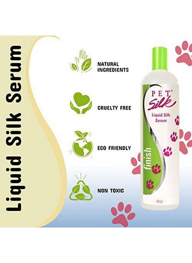 PET SILK Liquid Silk Serum 4Oz, LeaveIn Finishing Spray Conditioner & Detangler, Inused With Silk, Vitmain E & Panthenol Designed For A Shiny, Healthy & Moisturized Skin & Coat  - Image 3